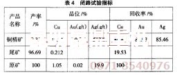 氧化銅浮選設備配套閉路試驗技術(shù)指標